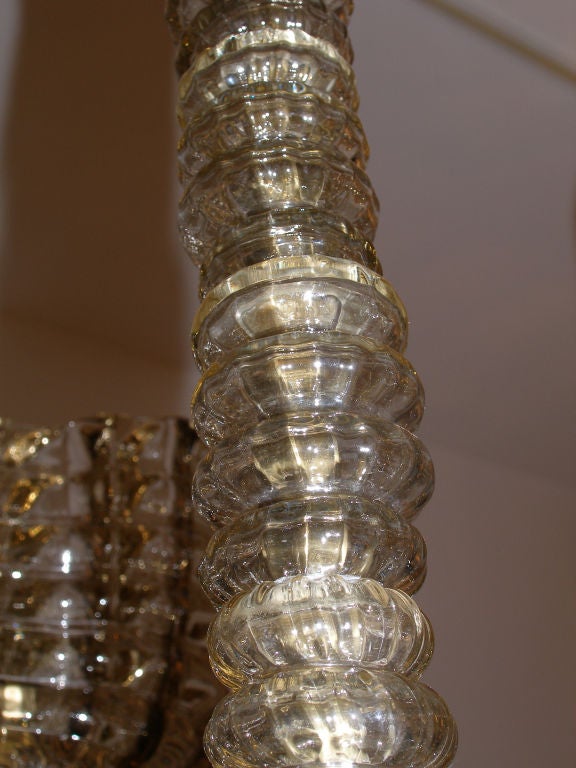 Early Barovier Smoky Topaz Three-Arm Chandelier For Sale 3