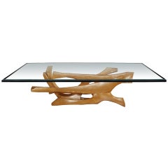 Signed Fred Brouard Abstract Gilt Bronze Coffee Table Base 10