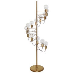 Gino Sarfatti for Arteluce Brass Floor Lamp