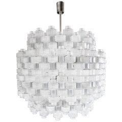 Carl Fagerlund for Orrefors Glass Chandelier