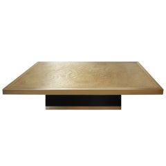 Signed Guy de Jong Etched Bronze Coffee Table