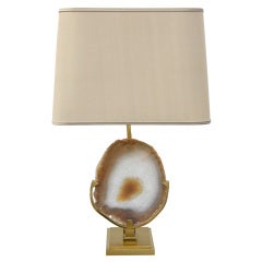 Willy Daro Bronze and Agate Lamp Willy Daro Bronze and Agate Lamp
