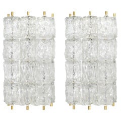 Pair of Aureliano Toso Glass Sconces, circa 1965