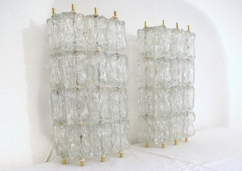 Pair of Aureliano Toso Glass Sconces, circa 1965