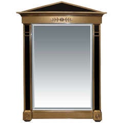 Mastercraft Brass and Black Resin Empire Mirror 9