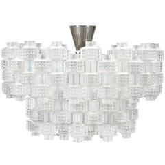 Carl Fagerlund for Orrefors Glass Chandelier