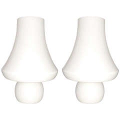 Pair of Italian Glass Lamps 6