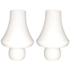 Pair of Italian Glass Lamps