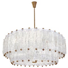 Venini Two-Tier Textured Glass Fixture