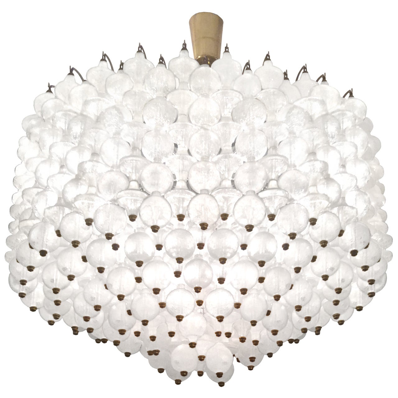 Italian Interlocking Glass Chandelier For Sale