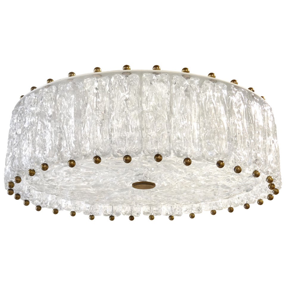 Textured Glass Fixture by Venini For Sale