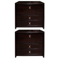 Pair of Paul Frankl Ebonized Mahogany Side Tables 4