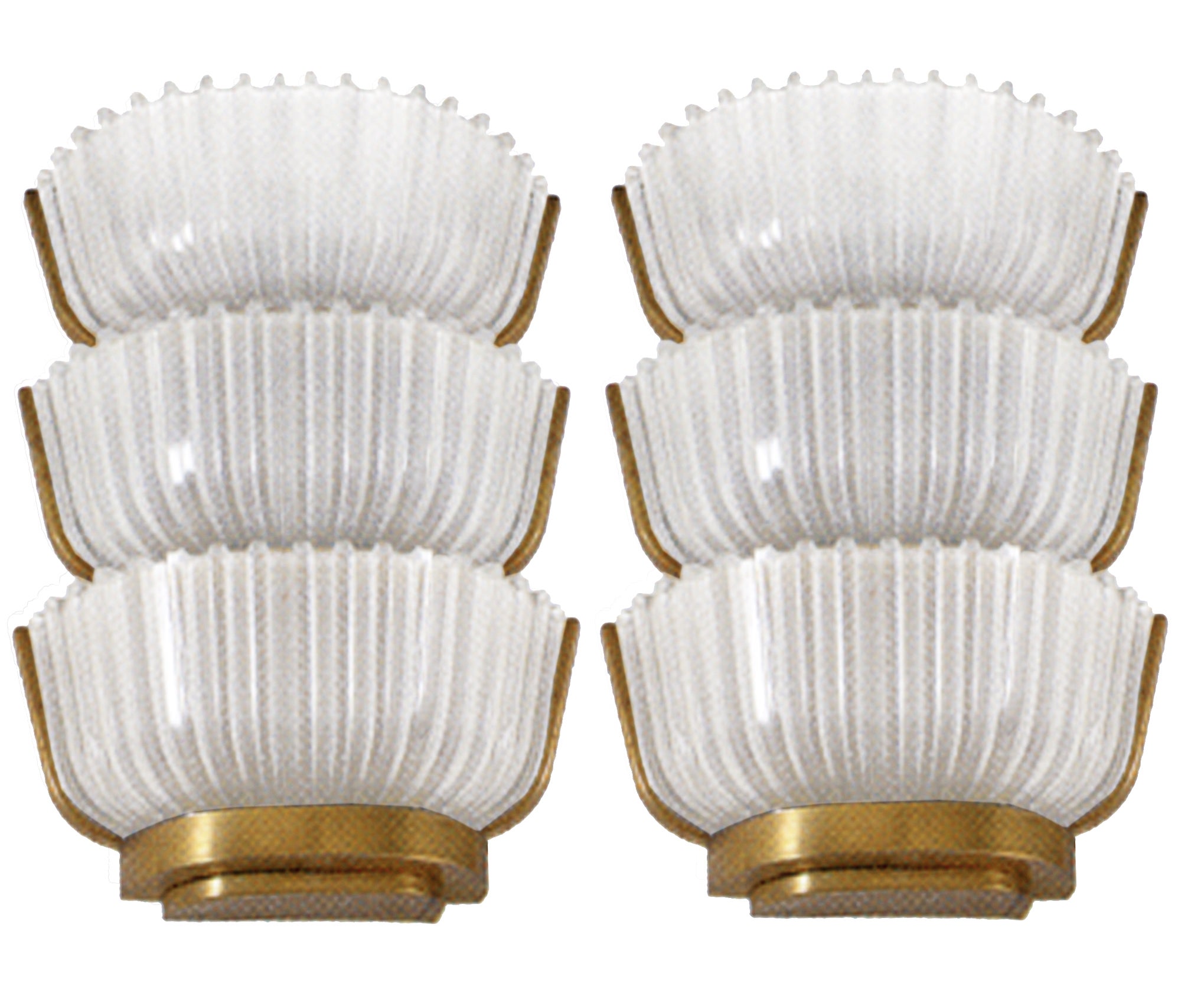 Pair of Archimede Seguso 3 Tiered Sconces For Sale