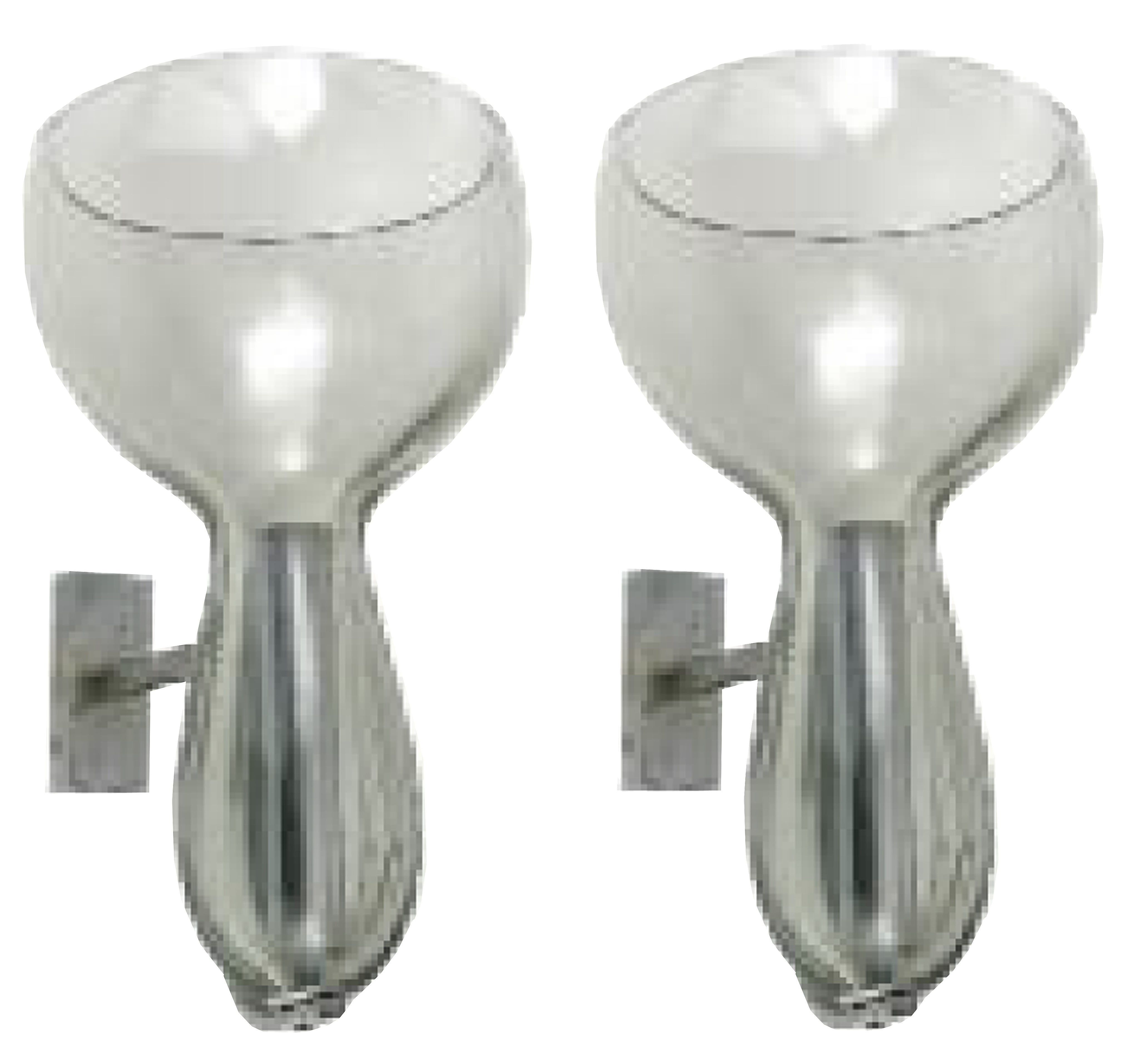 Pair of Archimede Seguso, Smoky Gray Glass Sconces For Sale