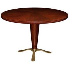 Paolo Buffa Mahogany and Bronze Pedestal Table 3
