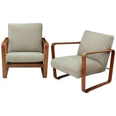 Used Pair of Rare "Modern Morris Chairs" by Edward Wormley