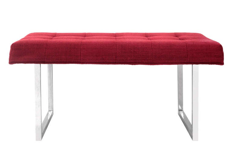 Sculptural Bench with Steel Base by Tri-Mark