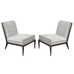 Pair of Elegant Slipper Chairs by T.H. Robsjohn-Gibbings