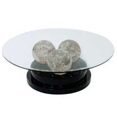 Fractured Resin Sphere Coffee Table