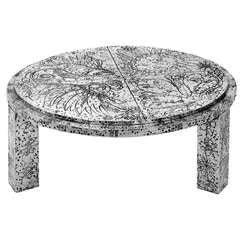 Coffee Table in Hand-Etched Aluminum by Marvin Arenson
