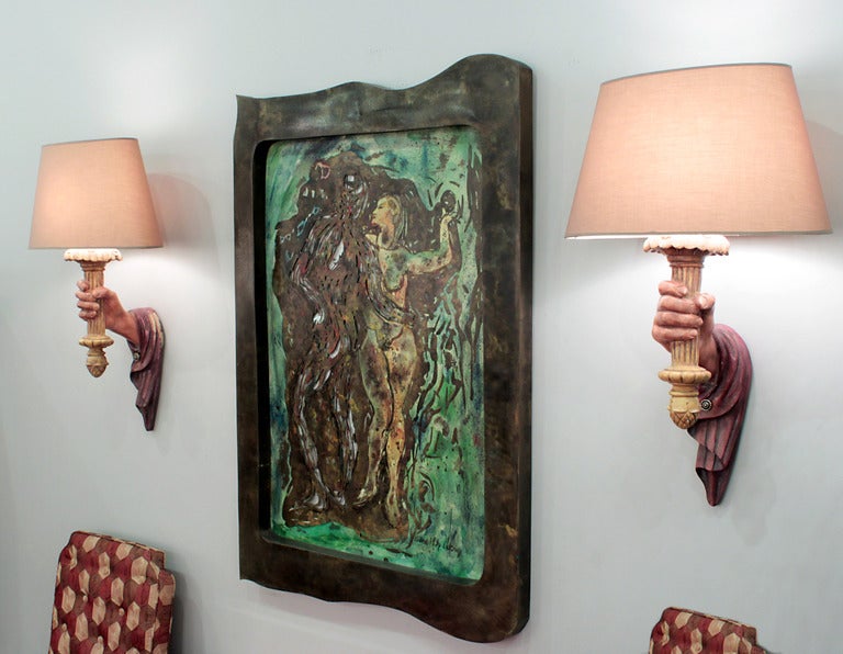 hand shaped wall sconce