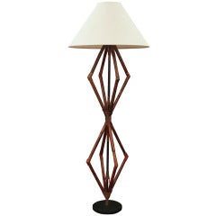 Large Sculptural Bamboo Floor Lamp