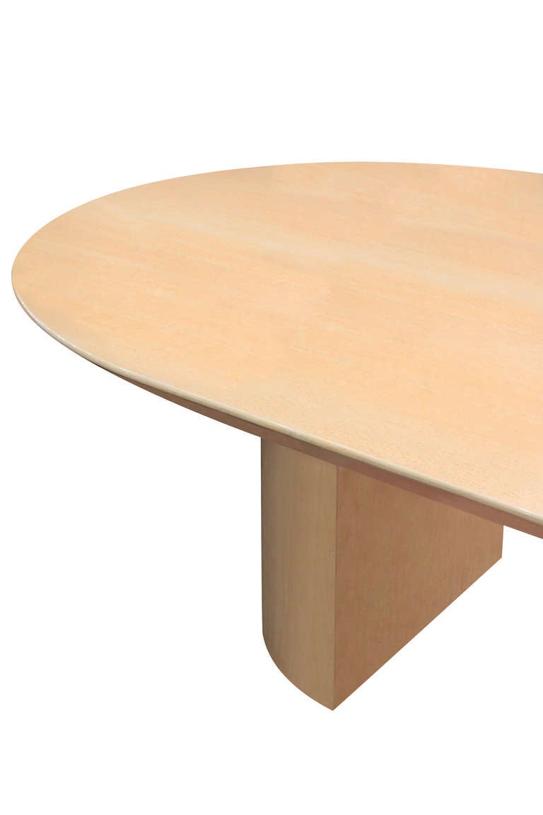 Large "Knife Edge Dining Table" by Karl Springer
