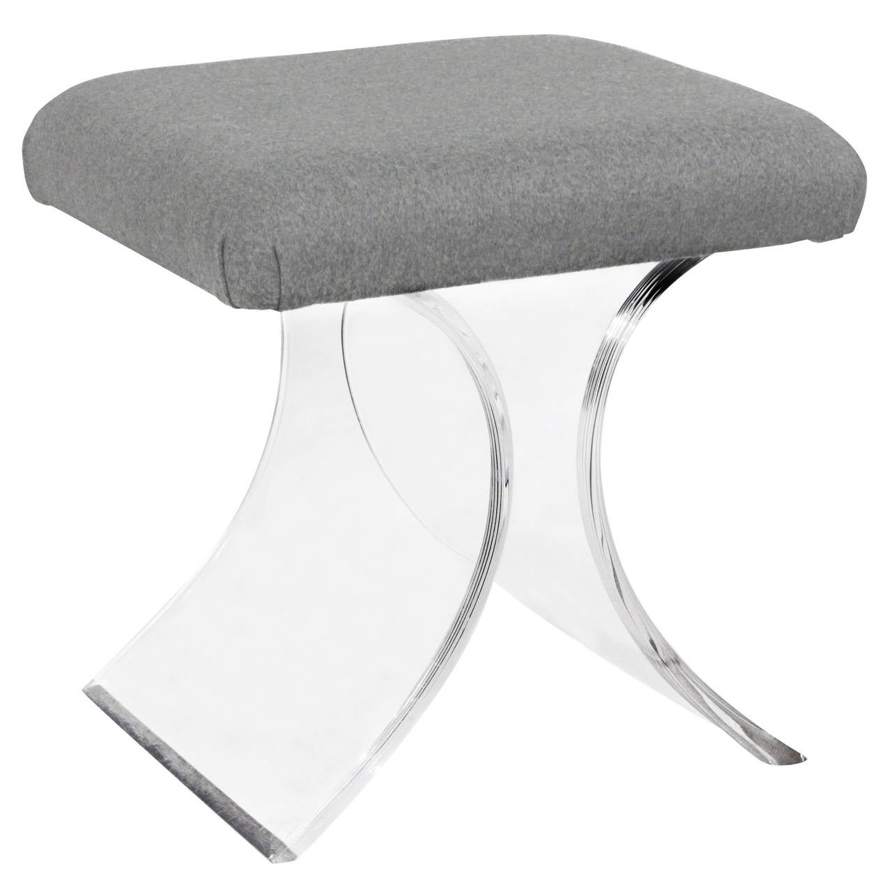 Sculptural Bench in Molded Lucite by Lion in Frost