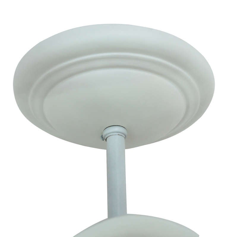 Sea Shell Ceiling Fixture in Plaster by Sirmos In Excellent Condition In New York, NY