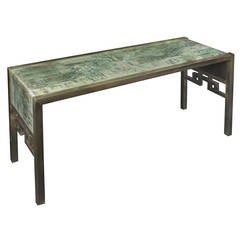 Rare "Spring Festival Dip" Console Table by Philip and Kelvin Laverne