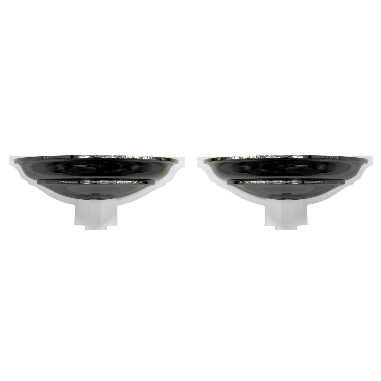 Pair of "Spun Shaped Wall Sconces" by Karl Springer