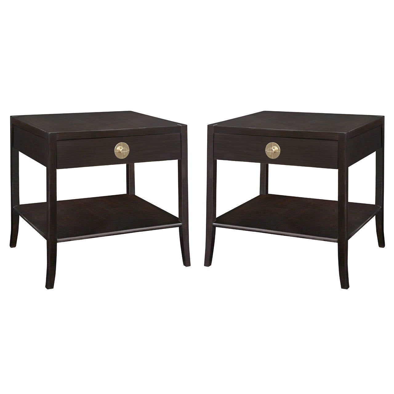 Elegant Pair of Bedside Tables by Tommi Parzinger at 1stdibs