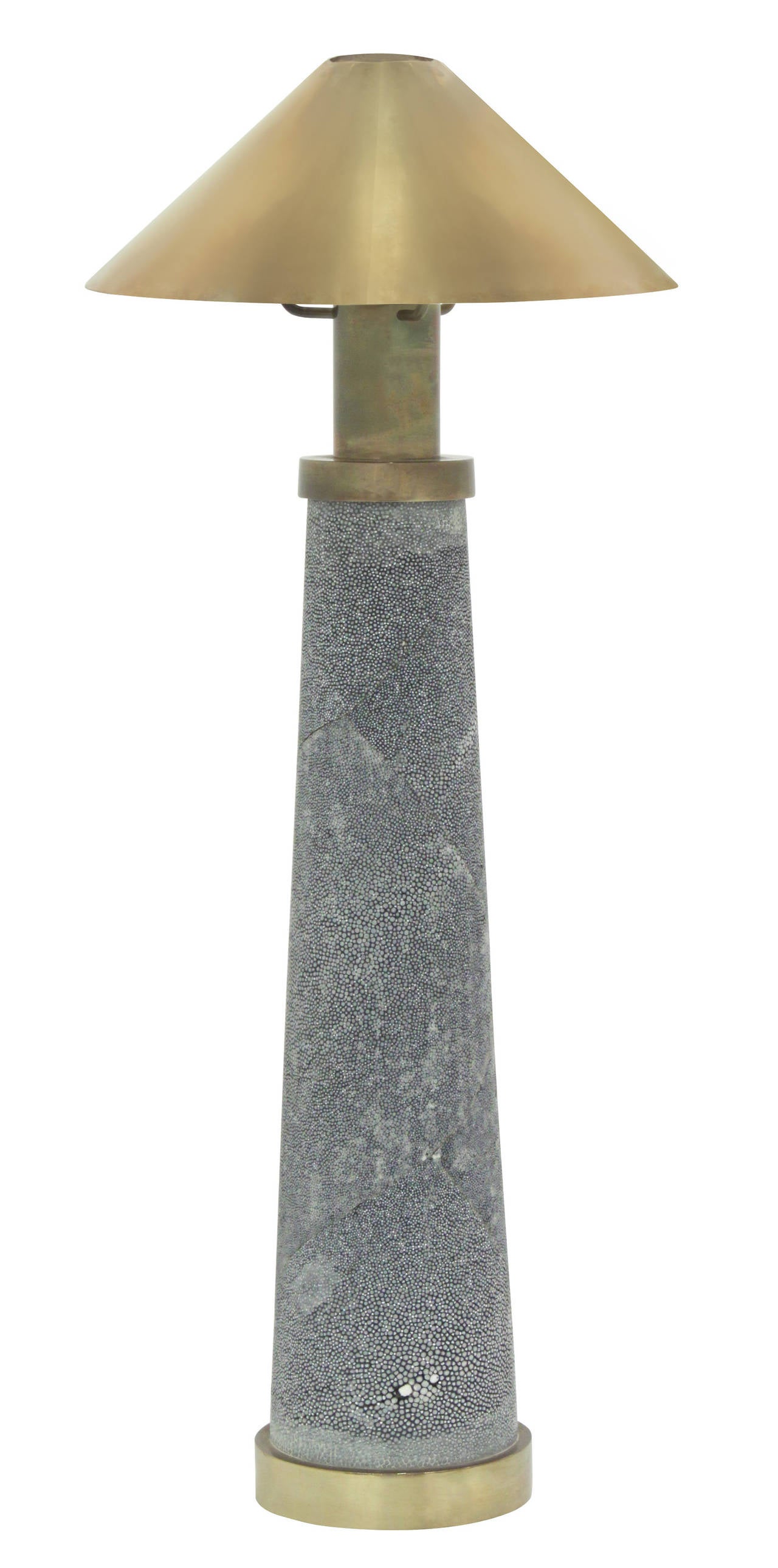 Pair of Rare "Lighthouse Table Lamps" in Shagreen by Karl Springer