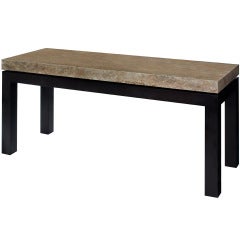 Thick Marble Top Console Table