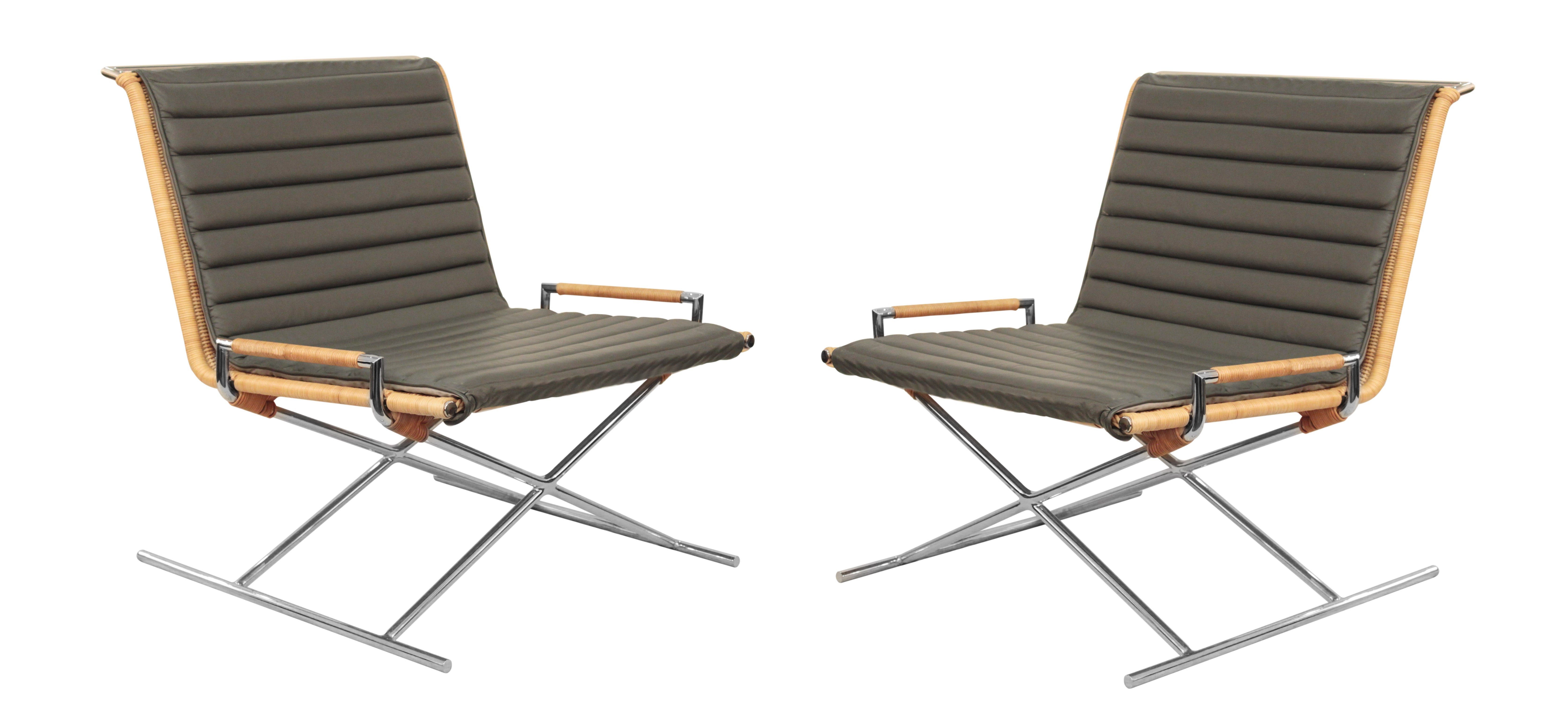Pair of "Sled Chairs" by Ward Bennett