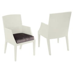 Set of 10 "JMF Dining Chairs" by Karl Springer