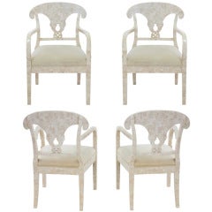 Set of 4 Fossilized Coral Dining Chairs