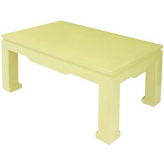 "Chinese Style Coffee Table" in Yellow Python by Karl Springer