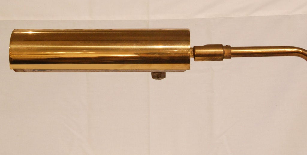 Reading Lamp in Brass with Adjustable Shade by Koch and Lowy