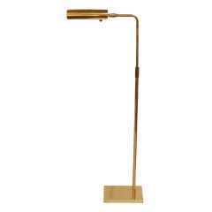 Reading Lamp in Brass with Adjustable Shade by Koch and Lowy