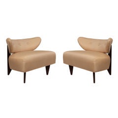 Pair of Glamorous Slipper Chairs