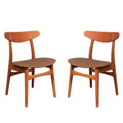 Set of 6 Dining Chairs with Butterfly Joints by Hans Wegner