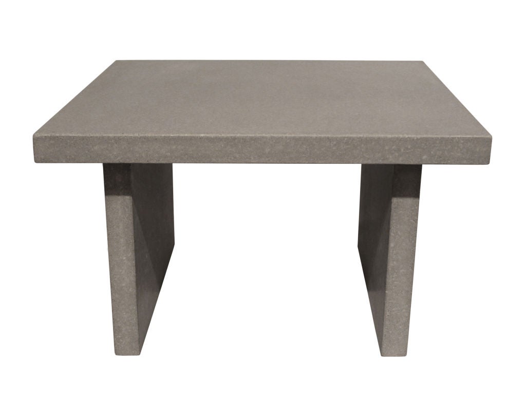 Pair of Lobel Modern Designed Tables in Sealed Cast Concrete