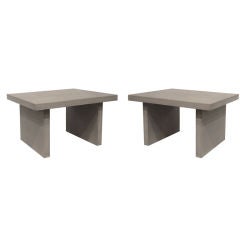 Pair of Lobel Modern Designed Tables in Sealed Cast Concrete