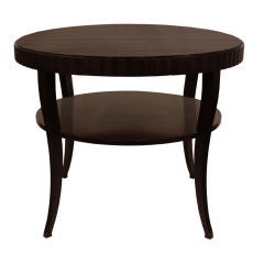 End Table in Mahogany with Scalloped Edges by Barbara Barry