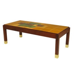 Coffee Table with Hand Painted Ceramic Tiles