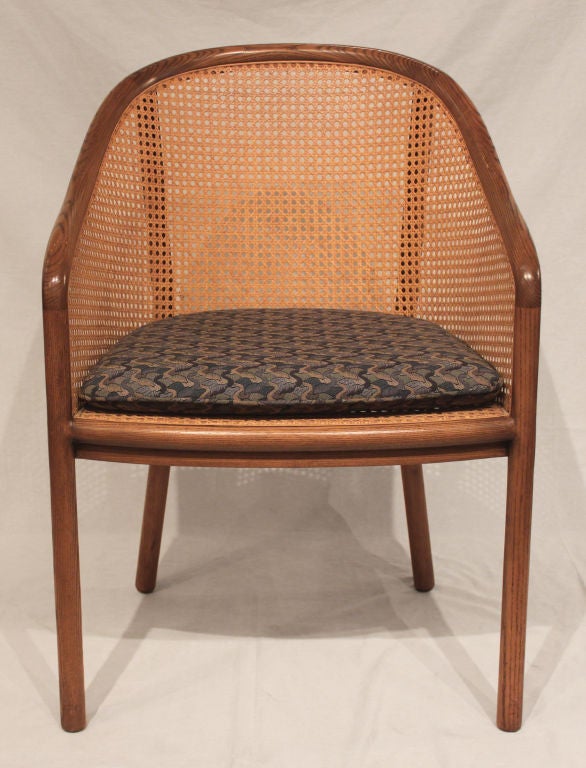 Set of 8 Dining Chairs with Caned Back and Seats by Ward Bennett