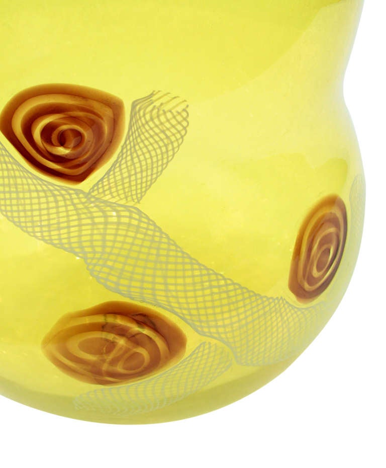 Hand-Blown Glass Vase from the 