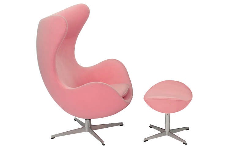 pink egg chair