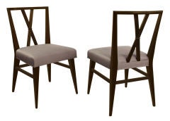 Set of 6 Dining Chairs in Mahogany by Tommi Parzinger